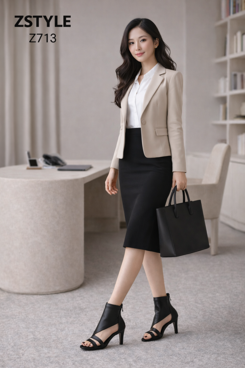 Cô gái trong bộ đồ công sở Z713