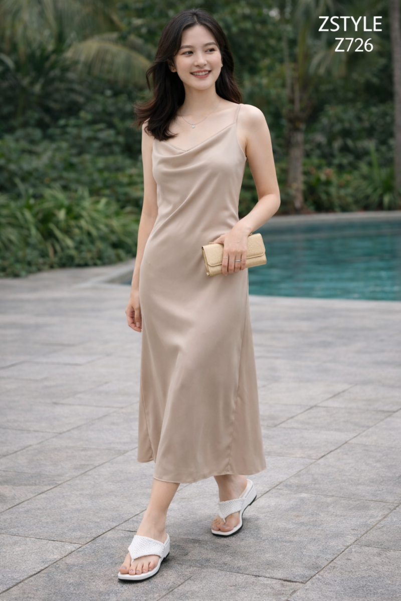 Phụ nữ thanh lịch bên hồ bơi Z726