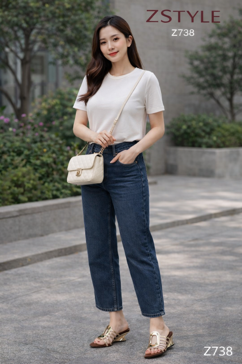 Phụ nữ trẻ với đôi sandals vàng