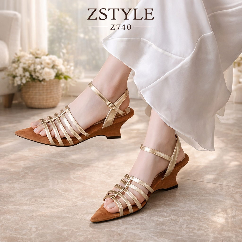 Giày Sandal Đế Xuồng Z740 Giày Sandal Đế Xuồng Z740
