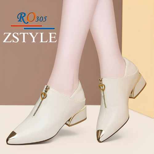 Giày Boot Nữ RO305 Màu Kem