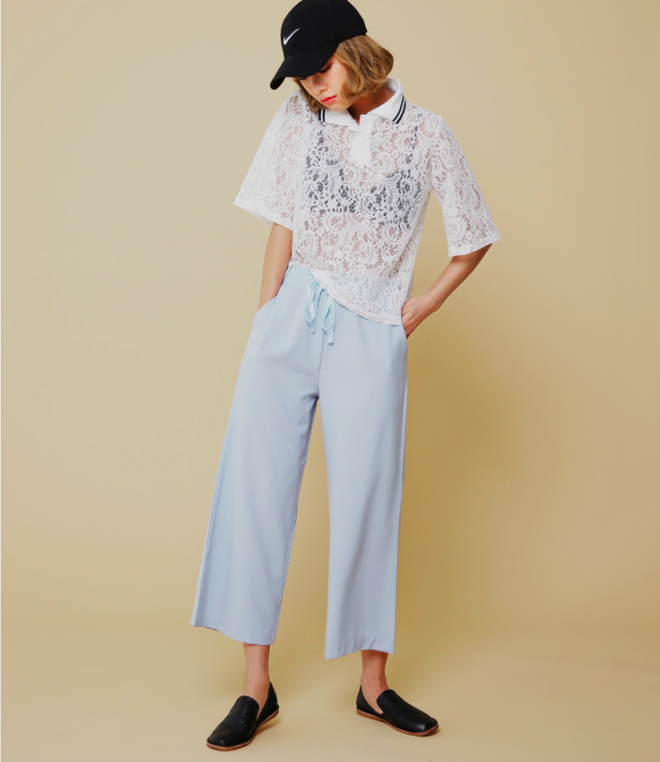 Cùng tham khảo những trang phục công sở cho các cô nàng yêu xanh màu xanh baby