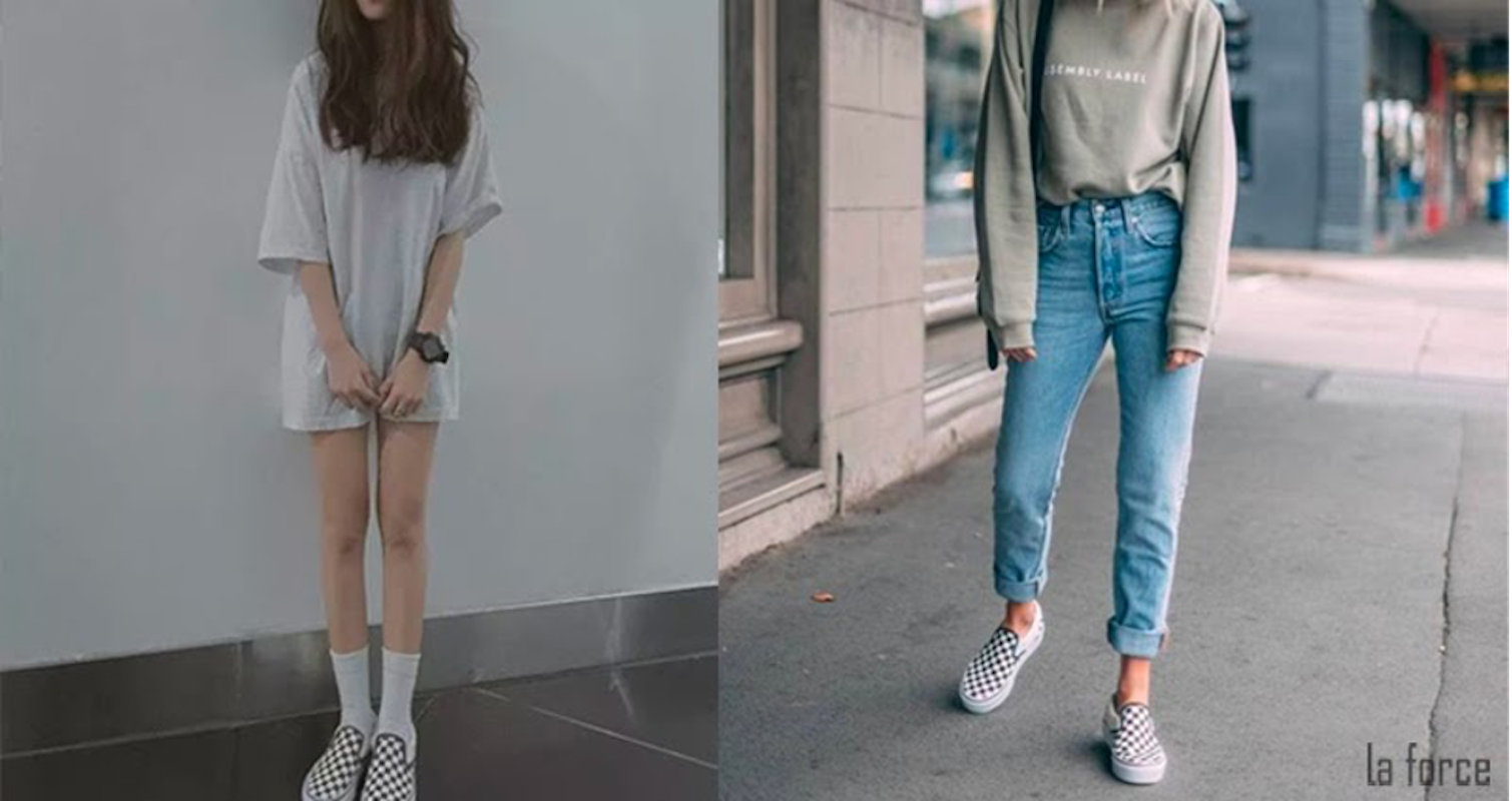 Cách phối trang phục nữ thu hút với giày Vans