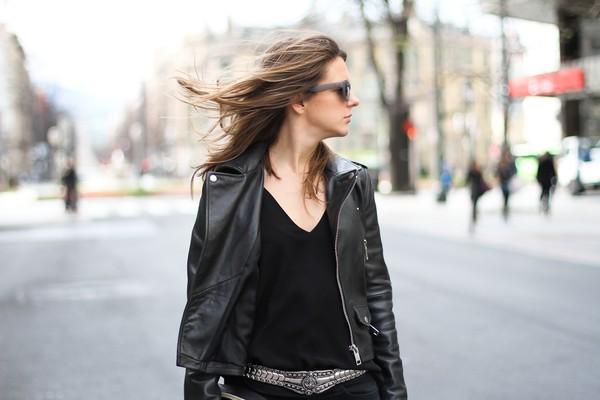 bí quyết phối áo khoác da