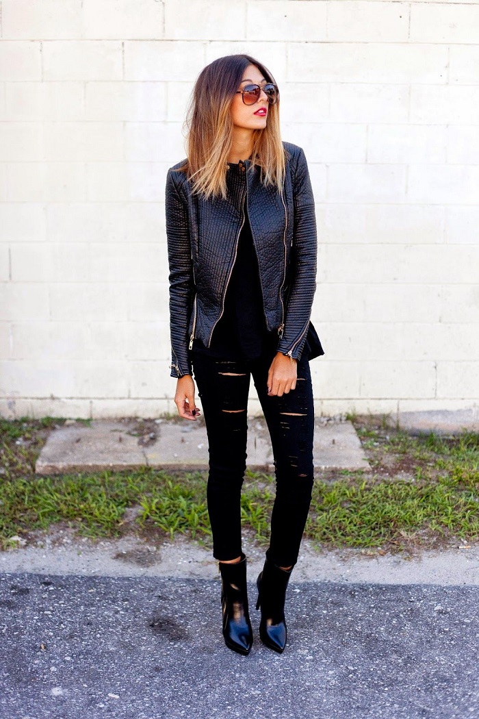 Các ý tưởng trang phục quần jean đen bạn cần thử
