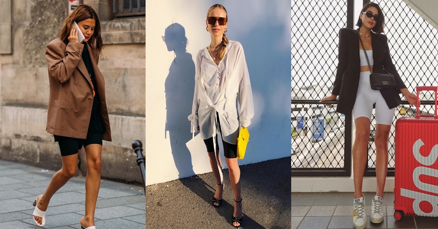 Cách phối trang phục với quần short biker