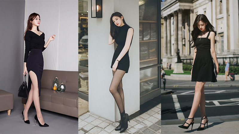 Váy màu đen nên mang giày màu gì-7 màu giày đẹp nhất để mặc với váy đen