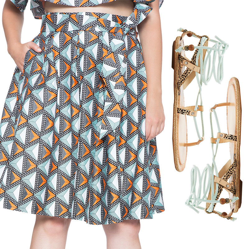 Set váy ngắn và sandal cho mọi lúc