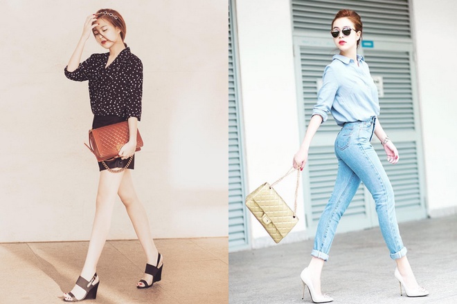 Cô thường dùng chiếc Chanel 2.55 màu đỏ mỗi khi xuống phố hoặc đi chơi
