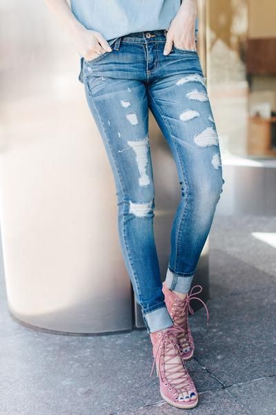 Quần Jeans xắn gấu sao cho sành điệu