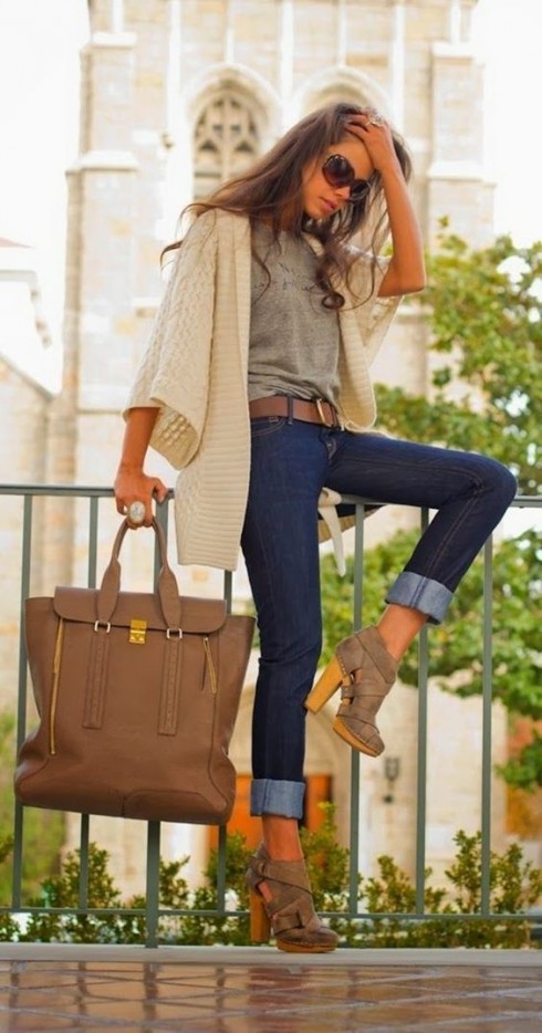 Quần Jeans xắn gấu sao cho sành điệu