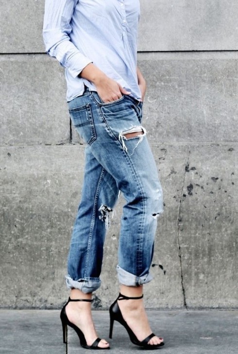 Quần Jeans xắn gấu sao cho sành điệu