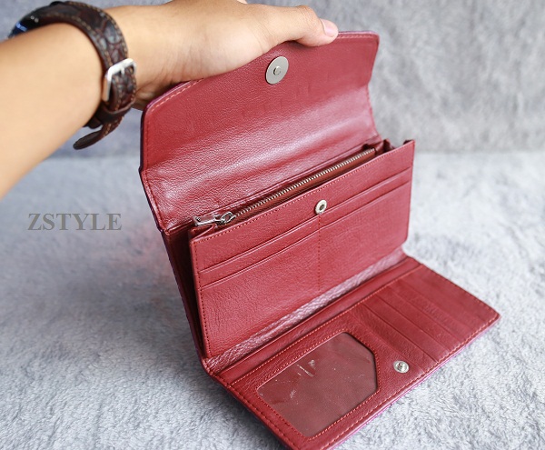 Ví da cá sấu nữ gấp 3 VNG303