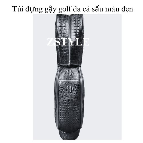 Túi đựng gậy golf da cá sấu màu Đen